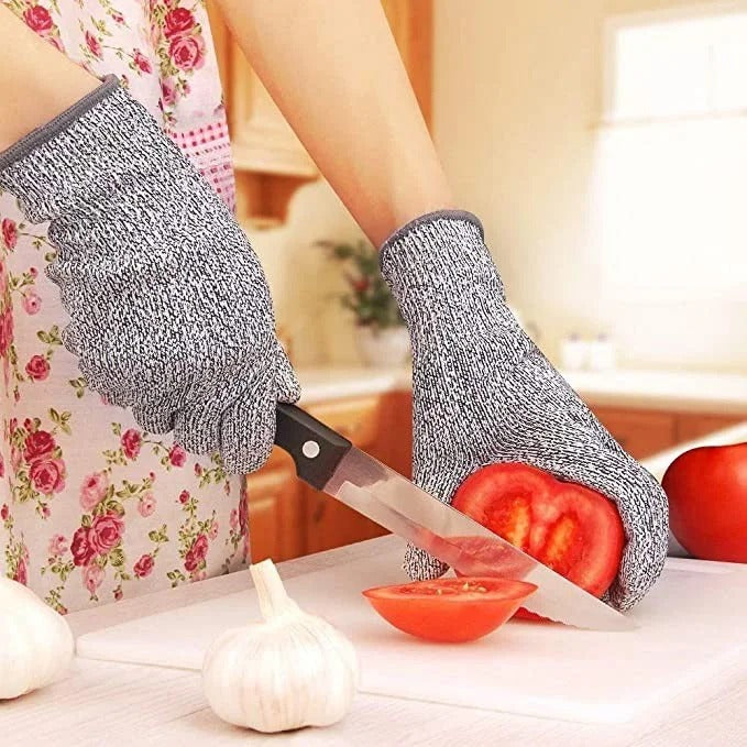 Luva Protetora Anti Corte para Cozinha Tecido e Fibra de Vidro