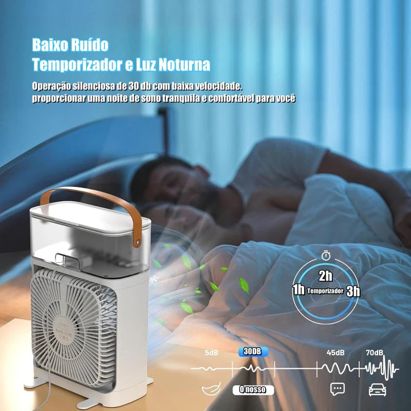 Ventilador Portátil elétrico 3 em 1  Ventilador, Umidificador e Resfriador