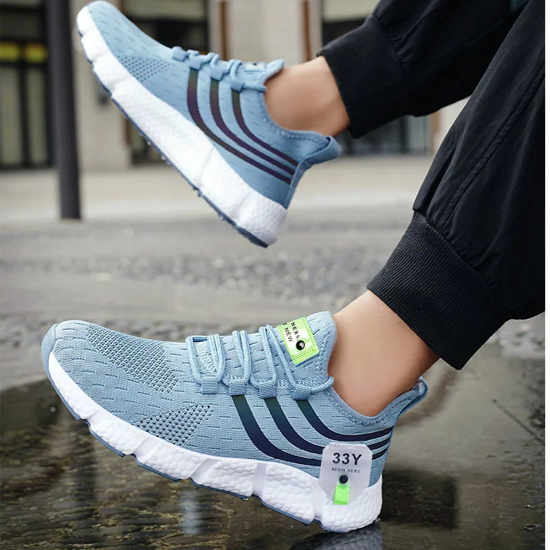 Tênis Casual Sport Shoes Respirável leve Sneakers Outdoor Mesh Preto Running Shoes Athletic Jogging Tenis Walking Shoes