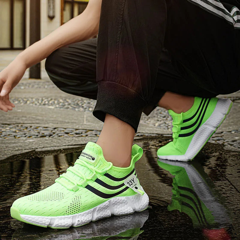 Tênis Casual Sport Shoes Respirável leve Sneakers Outdoor Mesh Preto Running Shoes Athletic Jogging Tenis Walking Shoes