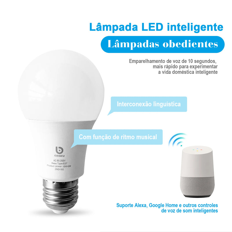 Lâmpada led inteligente 10 Watts