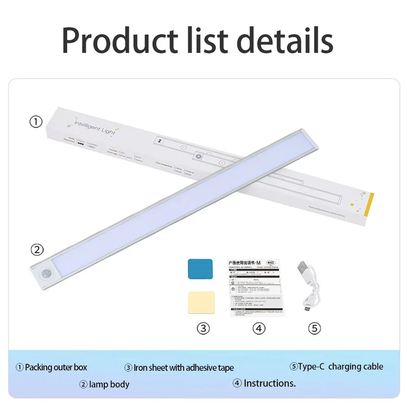 Luz noturna LED sem fio com sensor de movimento