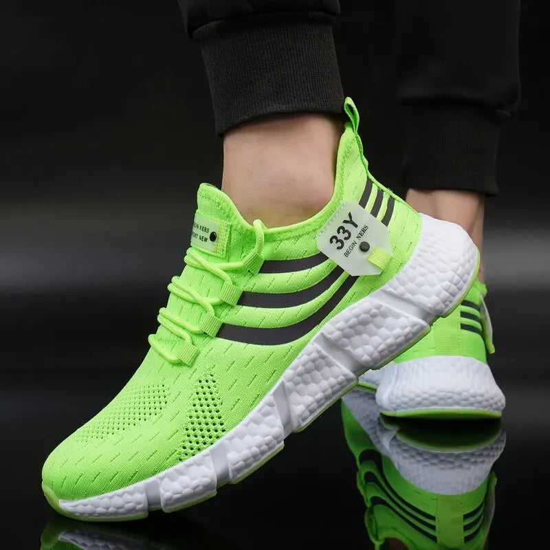 Tênis Casual Sport Shoes Respirável leve Sneakers Outdoor Mesh Preto Running Shoes Athletic Jogging Tenis Walking Shoes