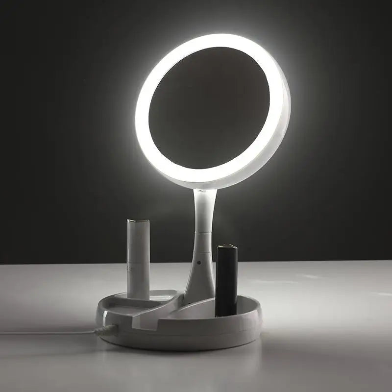 Espelho de mesa Luz Led Maquiagem Portátil